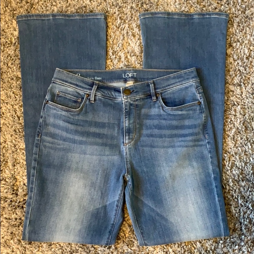 Loft Modern Flare jeans. Like new!